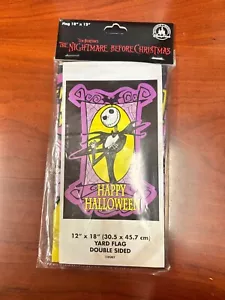 PESADILLA ANTES DE NAVIDAD FELIZ HALLOWEEN PATIO BANDERA DISNEY NUEVO DOBLE CARA LINDO - Imagen 1 de 3