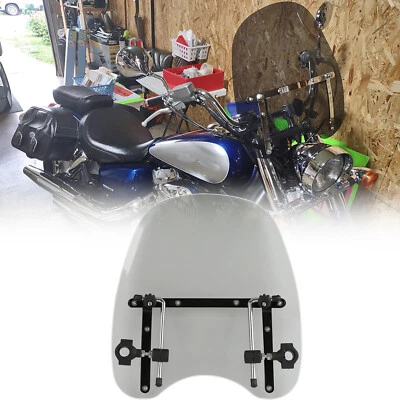 Manillar 7/8 1" parabrisas Honda Shadow Spirit Sabre Aero 1100 750 18"x16" Foto 1 de 4