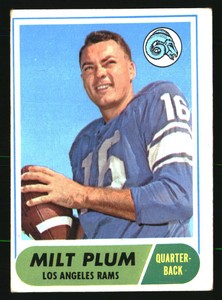 Milt Plum 1968 Topps #104 Football Card