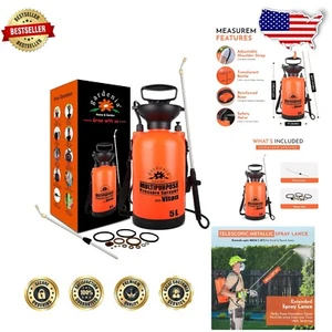 5L Pump Sprayer with Telescopic Lance for Efficient Gardening & Cleaning - Picture 1 of 11