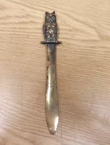 20s 30s Letter Opener Brass Owl 20s 30s Antique - Picture 1 of 3