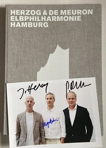 Herzog Meuron Mergenthaler 3x signiert Elbphilharmonie signed Signatur Autogramm - Picture 1 of 7