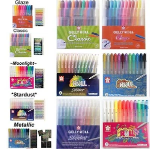 Sakura GELLY ROLL 12 Gel Pens Set Metallic Stardust Glaze Classic Moonlight Art - Picture 1 of 27