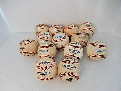 Lot of 13 Game Used Rawlings Southern League Baseballs Various Years Cover