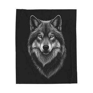 Wolf Blanket Plush - Soft and Cozy Throw, Animal Lover Gift, Wildlife Home - Picture 1 of 13