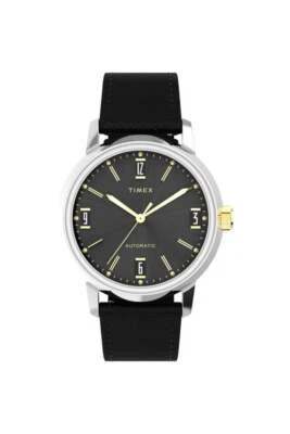 Timex Mens Marlin Automatic 40mm Leather Strap Watch Water Resistant TW2W33900 - image 1 of 4