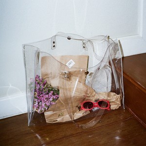 clear plastic handbolsas totes