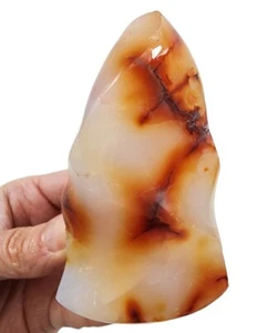 Carnelian Agate Polished Flame Madagascar 202 grams - Picture 1 of 3