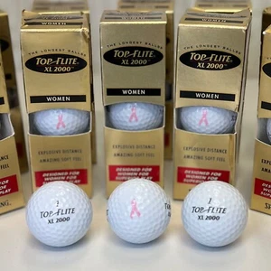 Pelotas de Golf Spalding Top Flite XL 2000 Mujer Rosa Cinta Práctica 30 TOTAL Nuevas - Imagen 1 de 5