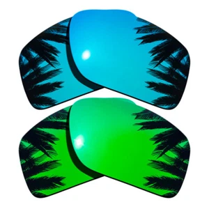 Lentes de repuesto AU azul hielo y verde para Oakley doble borde OO9380 polarizadas - Imagen 1 de 6