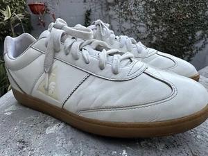 Rare Le Coq Sportif Quartz White Stadio Leather Men's Sz 10.5 US - Picture 1 of 14