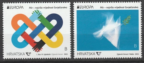 Croatia 2023 CEPT Europa, Peace 2 MNH stamps Cover