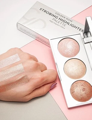 Paleta de iluminadores estroboscópicos Golden Rose nueva en caja ~ brillo de alto impacto ~ 3 tonos Foto 1 de 4