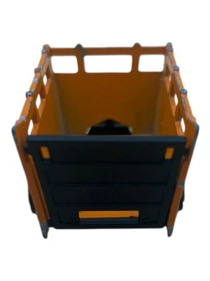 MAJORETTE WAGON 橙色金属塑料单轴 HITCH 法国制造复古。 — 第 1/4 张图片