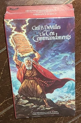 The Ten Commandments (2-VHS, 1990, Paramount) Charlton Heston/Edward G. Robinson Foto 1 de 2