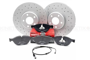 FOR BMW 6 SERIES F12 F13 FRONT DRILLED BRAKE DISCS BREMBO PADS WIRE SENSOR 348mm - Picture 1 of 11