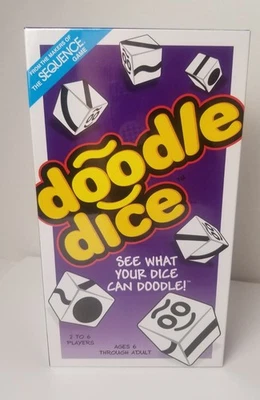 Doodle Dice Deluxe Game Jax 2005 Makers of Sequence Family Kids Sealed - Image 1 of 4
