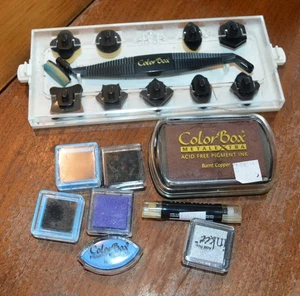 ColorBox Stylus & Acid Free Stamp Pad Pigment Inks (9) Metallic - Picture 1 of 6