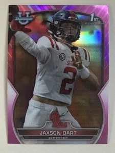 Bowman University 2022 cromo - Jaxson Dart #94 refractor rosa (RC) - Imagen 1 de 2