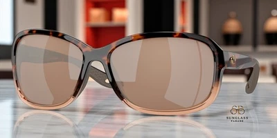 COSTA 6S9114 911403 Seadrift Tortoise Copper Polarized 60mm Women Sunglasses - Image 1 of 2