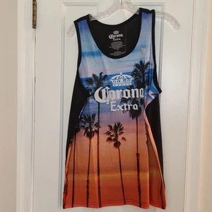 Herren Corona Extra Tropical Scene Tanktop Größe Large Neu ohne Etikett - Bild 1 von 7