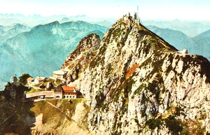 1963 AK ÖSTERREICH ALPEN MT WENDELSTEIN OBSERVATORIUM & HOTEL ZUGSPITZE VERSCHICKT - Bild 1 von 3