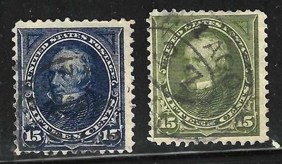 Sc #259 or #274 & Sc #284 Bureaus 15 Cent Clay  1894-1895 US 46B64 - Image 1 of 2