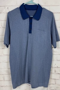 Lululemon Herren Shirt Large Blau Polo Metal Vent Tech Pocket Performance - Bild 1 von 6