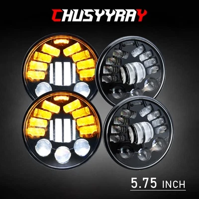 4x Faros LED redondos de 5,75 pulgadas HI/LO DRL para Austin Marina 1973-1975 Foto 1 de 4