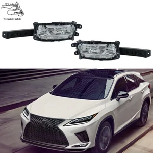 Front Left+Right LED DRL For RX350 RX450h Lexus 2020-2022 Black Lamp Fog Light - Picture 1 of 13