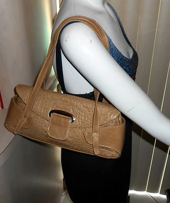 MR.CAT MOC CROC LEATHER SATCHEL/SHOULDER BAG, SO BEAUTIFUL SO RARE! - Image 1 of 4