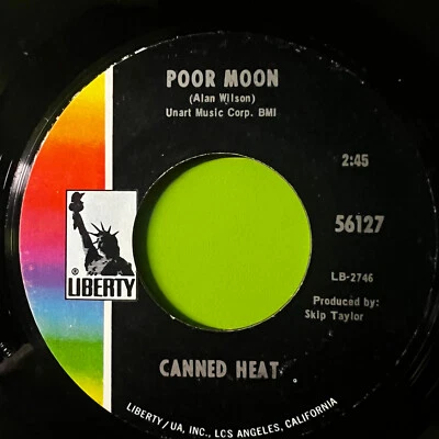 Canned Heat ‎– Poor Moon 7" Single 1969 Liberty Shelley Products Blues Rock 45 x - Image 1 of 4