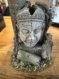 Blue Ribbon Exotic Environments Ancient Stone Head Ruin Aquarium Ornament 6X4X7" - Picture 1 of 5