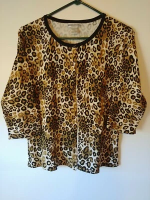 Investments Sweater, Animal Print, Size L, #999  - Image 1 of 4