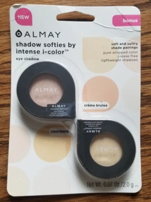 2 pack Almay Shadow Softies By Intense i-color Creme Brulee & Cashmere SEALED - Image 1 of 2