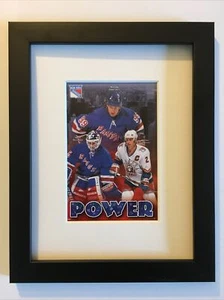 "Imagen ""Power"" enmarañada y enmarcada de hockey de los New York Rangers de la NHL - Imagen 1 de 3