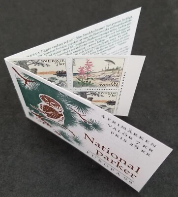 Sweden Europa CEPT Parks Gardens 1999 Owl Bird Orchid Flower Tree (booklet) MNH - Image 1 of 4