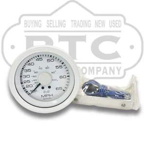 Velocímetro para barco Medallion 65 MPH 3" cara y borde blanco SS-107-35W - Imagen 1 de 5