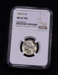 1943-S Jefferson Nickel - NGC MS67 5FS (#48578-L) - Picture 1 of 9