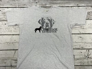 VTG Labrador Retriever Dog Animal Print Embroidered Gr8 Dogs Men's Gray T-Shirt - Picture 1 of 8