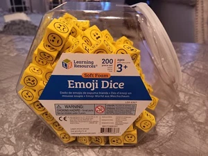Learning Resources Soft Foam Emoji Dice 200 Count In Tub- Brand New & Sealed - Picture 1 of 9