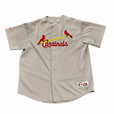 St Louis Cardinals Jersey Jim Edmonds XXL Majestic Grey Vintage  - Image 1 of 4