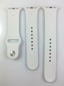 Oryginalny Apple Watch Series 9 8 7 6 SE 5 4 pasek sportowy 42mm 44mm 45MM miękki biały - Zdjęcie 1 z 12