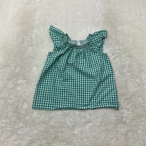 Crewcuts Girls Size 12 Sleeveless Green And White Check Gingham Plaid Dress - Picture 1 of 10