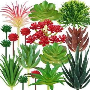 16 Pcs Artificial Succulents Plants for DIY Home Wall Garden Office Party Decor - Picture 1 of 7