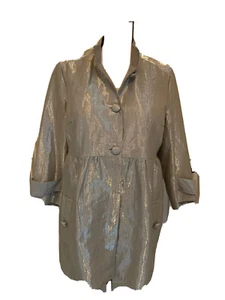 Metrostyle Metallic Silver Jacket NWOT - Picture 1 of 5