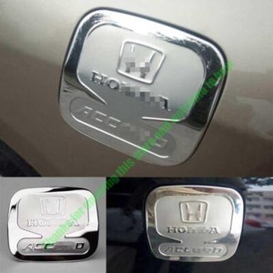 For Honda 7Th Accord 2003-2007 Steel Chrome Side Door Fuel Oil Tank Cap Cover