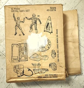 Vintage Zylmex Zee Toys MetalMan NASA SEARS METAL MAN SET BOX ONLY - Picture 1 of 9