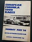 Offizielles Rennprogramm Thruxton 26. Mai 2975 Europäische Formel 5000 F5000 F3 A5