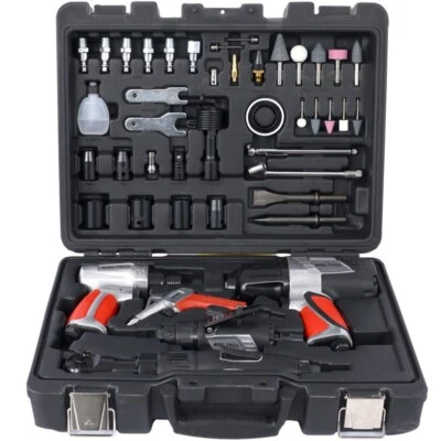 Professional Air Tool Accessory Kit Impact Wrench Air Ratchet 44 Piece Set - Image 1 of 4